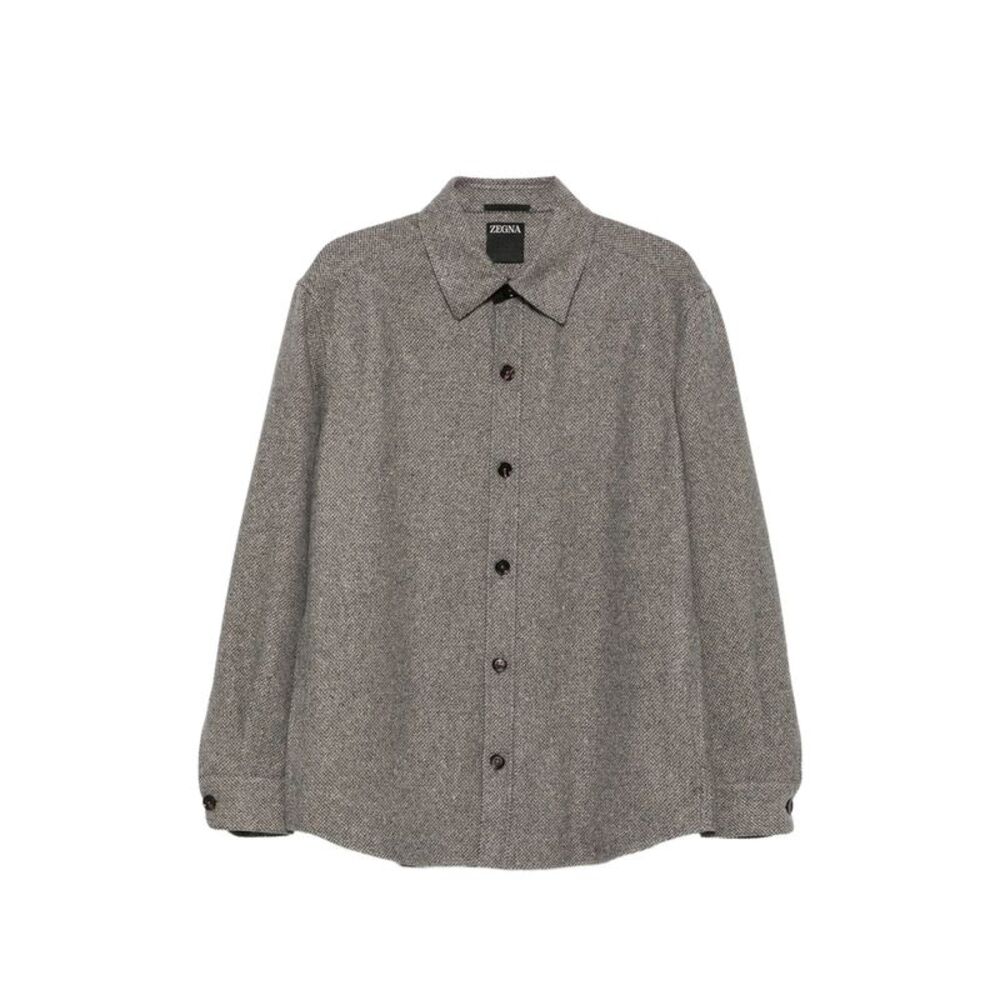 Zegna Grey Jackets - Shirt Jackets Men